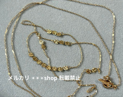 Agate K10 texture long necklace about 70 cm length with sales certificate included