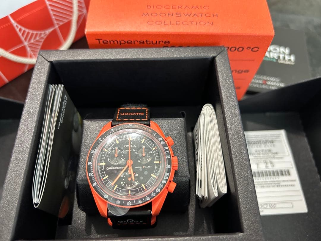 swatch MISSION ON EARTH LAVA OMEGA Men's — Japanese