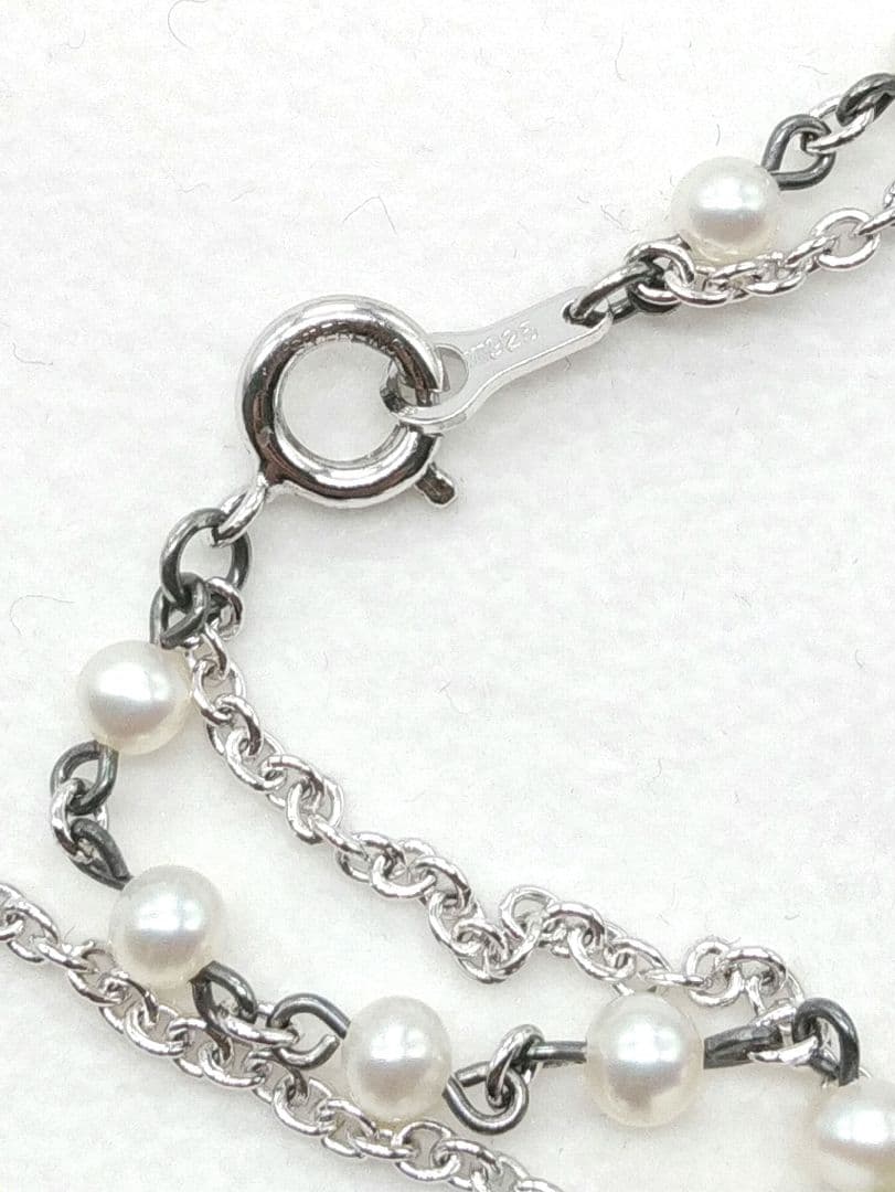 MIKIMOTO Perlita Pearlita three-piece jewelry set with two-strand necklace featuring baby pearls on silver and K18 gold