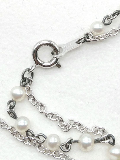 MIKIMOTO Perlita Pearlita three-piece jewelry set with two-strand necklace featuring baby pearls on silver and K18 gold