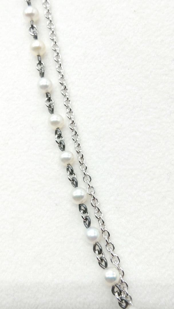 MIKIMOTO Perlita Pearlita three-piece jewelry set with two-strand necklace featuring baby pearls on silver and K18 gold