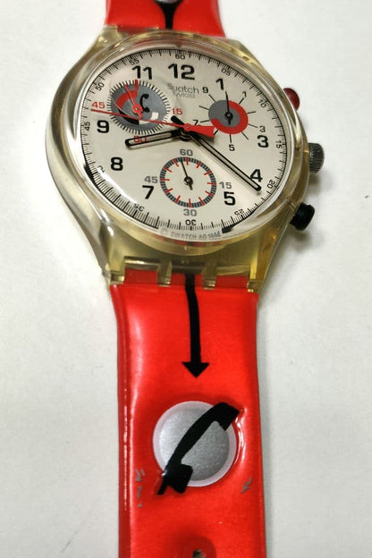 swatch Chrono Time To Call Quartz Men's — Japanese