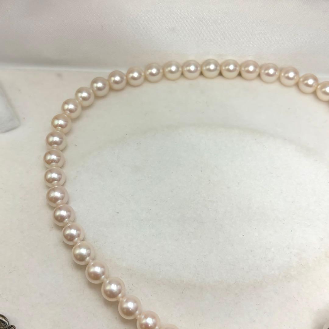 Jewelry Maki Teri Akoya pearl necklace with 7.2mm pearls, 50cm long, featuring silver clasp