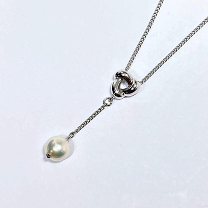 Tasaki Pearl Necklace Noevir featuring 6.7mm pearls on a silver chain 42.5cm long