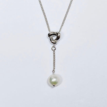 Tasaki Pearl Necklace Noevir featuring 6.7mm pearls on a silver chain 42.5cm long