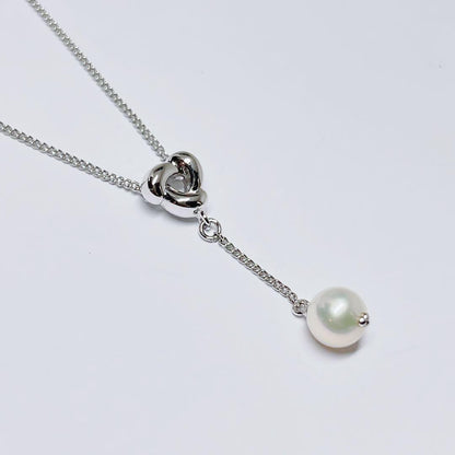 Tasaki Pearl Necklace Noevir featuring 6.7mm pearls on a silver chain 42.5cm long