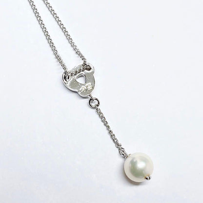 Tasaki Pearl Necklace Noevir featuring 6.7mm pearls on a silver chain 42.5cm long