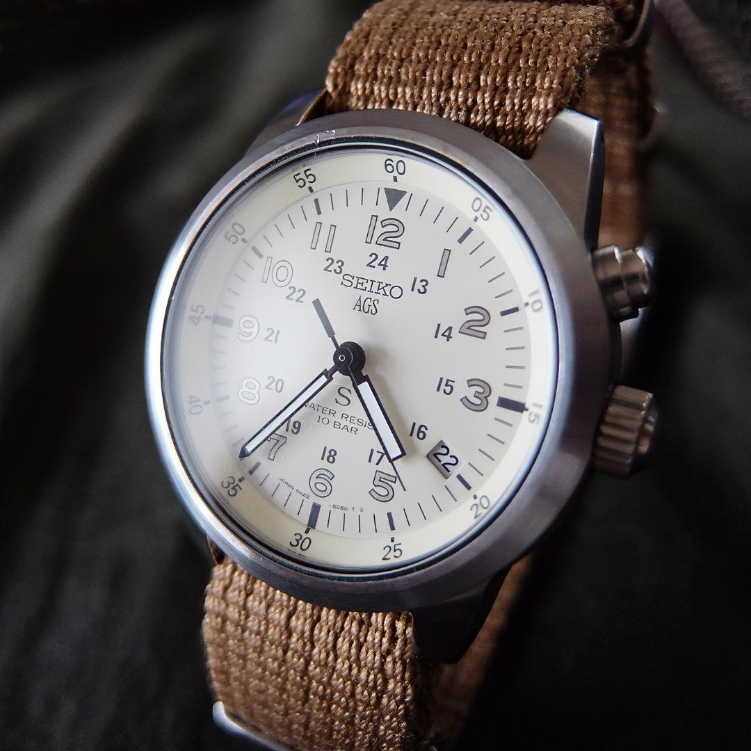 SEIKO SUS AGS 5M22-6C20 Automatic Men's Watch — Japanese