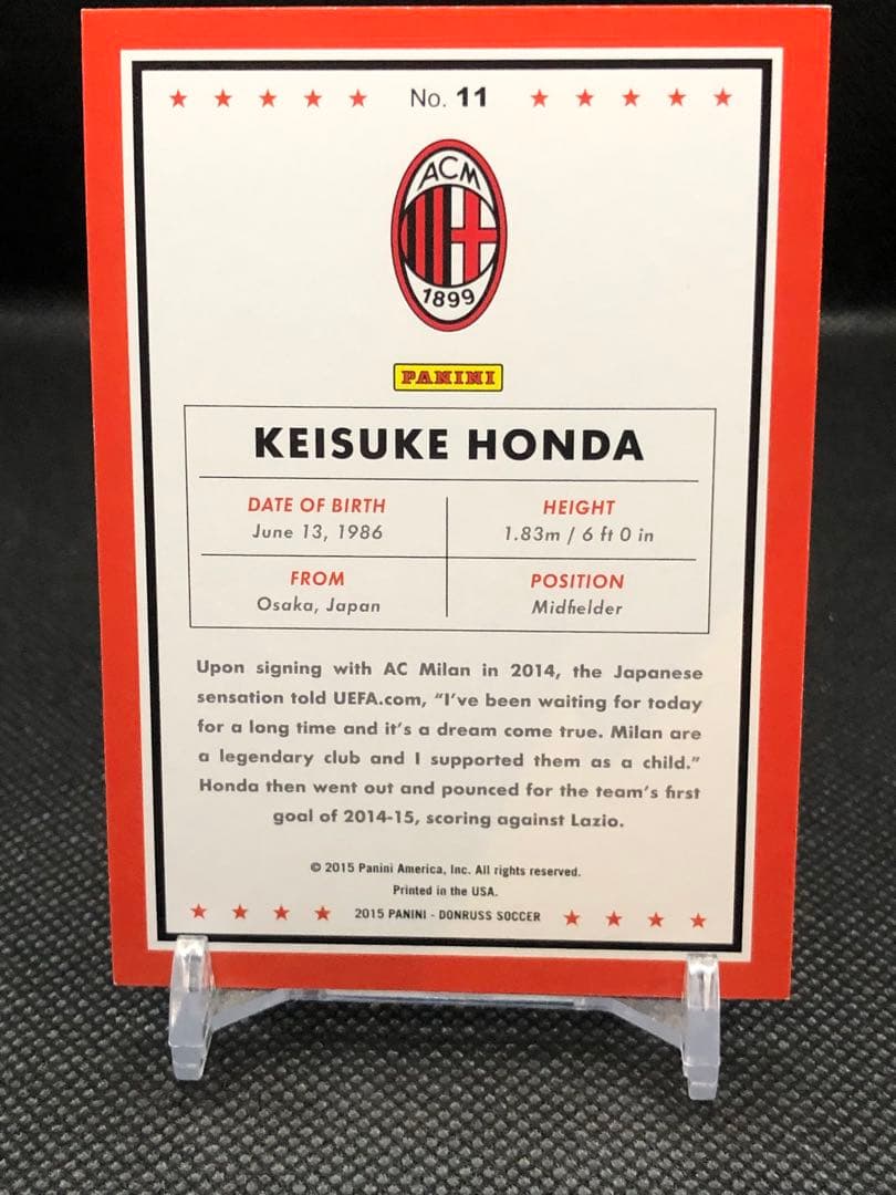 Keisuke Honda 49 Pieces Limited 2015 Milan Panini Donruss Redball — Japanese