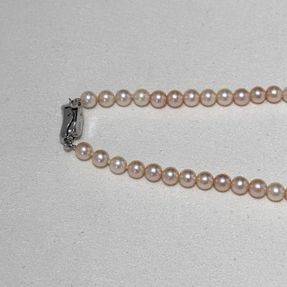 Aoyama Pearl Baby Pearl Necklace with 5.0-5.5 mm pearls on a 41 cm silver chain