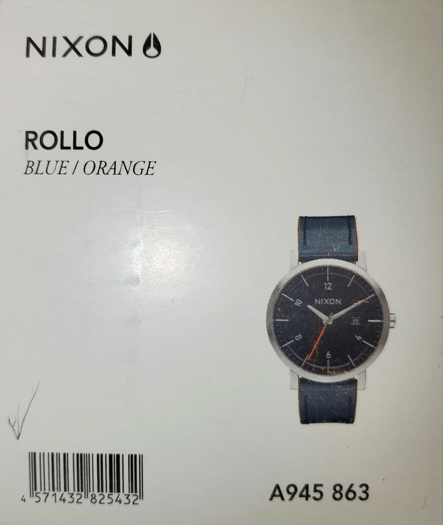 NIXON ROLLO Blue/Orange Quartz Men's Watch — Japanese
