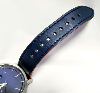 NIXON ROLLO Blue/Orange Quartz Men's Watch — Japanese
