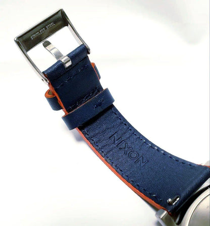 NIXON ROLLO Blue/Orange Quartz Men's Watch — Japanese