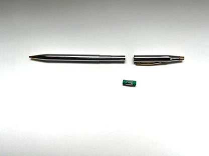Cross ballpoint pen and mechanical pencil set shown without case, both in good condition with minor signs of use