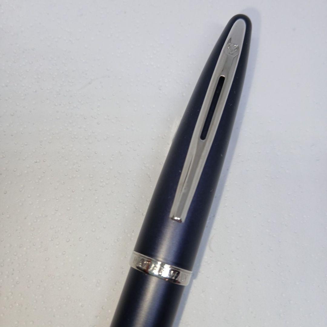 WATERMAN Karin ballpoint pen in rare Matte Blue-Black color with sleek matte finish and gold accents