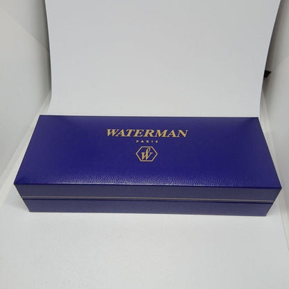 WATERMAN Karin ballpoint pen in rare Matte Blue-Black color with sleek matte finish and gold accents