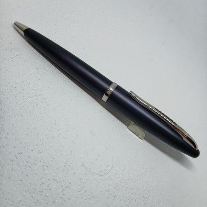 WATERMAN Karin ballpoint pen in rare Matte Blue-Black color with sleek matte finish and gold accents