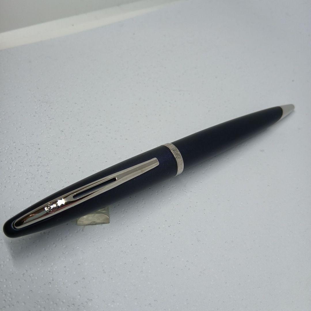 WATERMAN Karin ballpoint pen in rare Matte Blue-Black color with sleek matte finish and gold accents