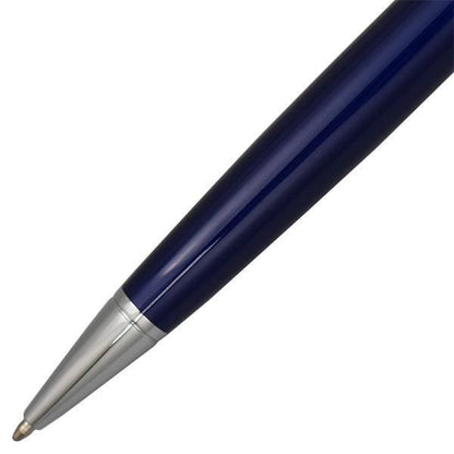 CROSS Bailey Blue ballpoint pen AT0452-12 with twist mechanism, brass and chrome finish, 136mm length