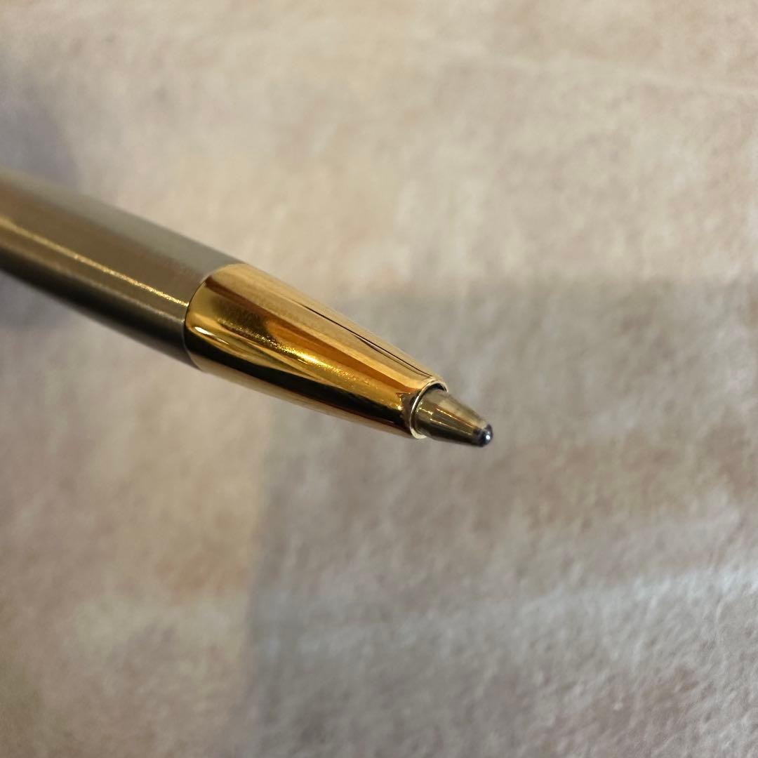 Waterman Ballpoint Pen with sleek black body and silver accents, measuring 14 cm long
