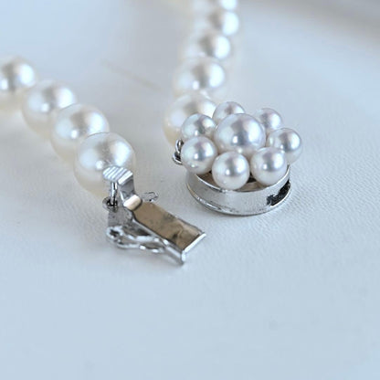 Highest grade Hanadama Akoya pearl necklace by Tasaki with 7.5mm pearls and 42cm length