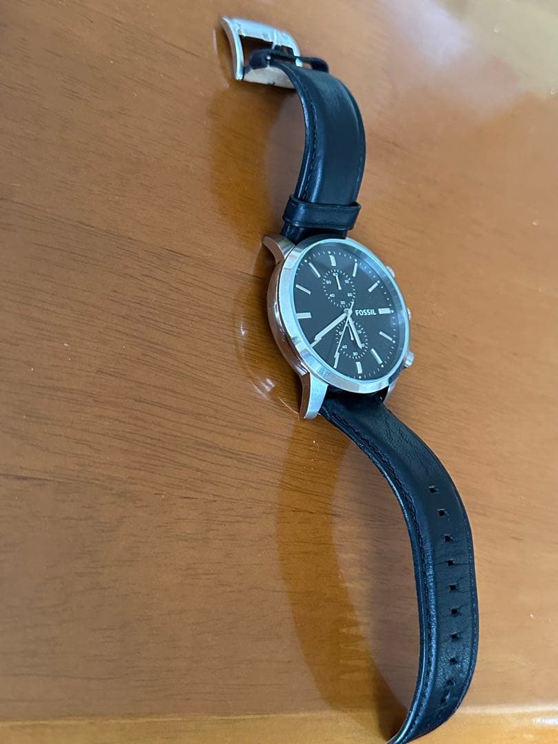 FOSSIL Black Leather Series Men's Watch — Japanese