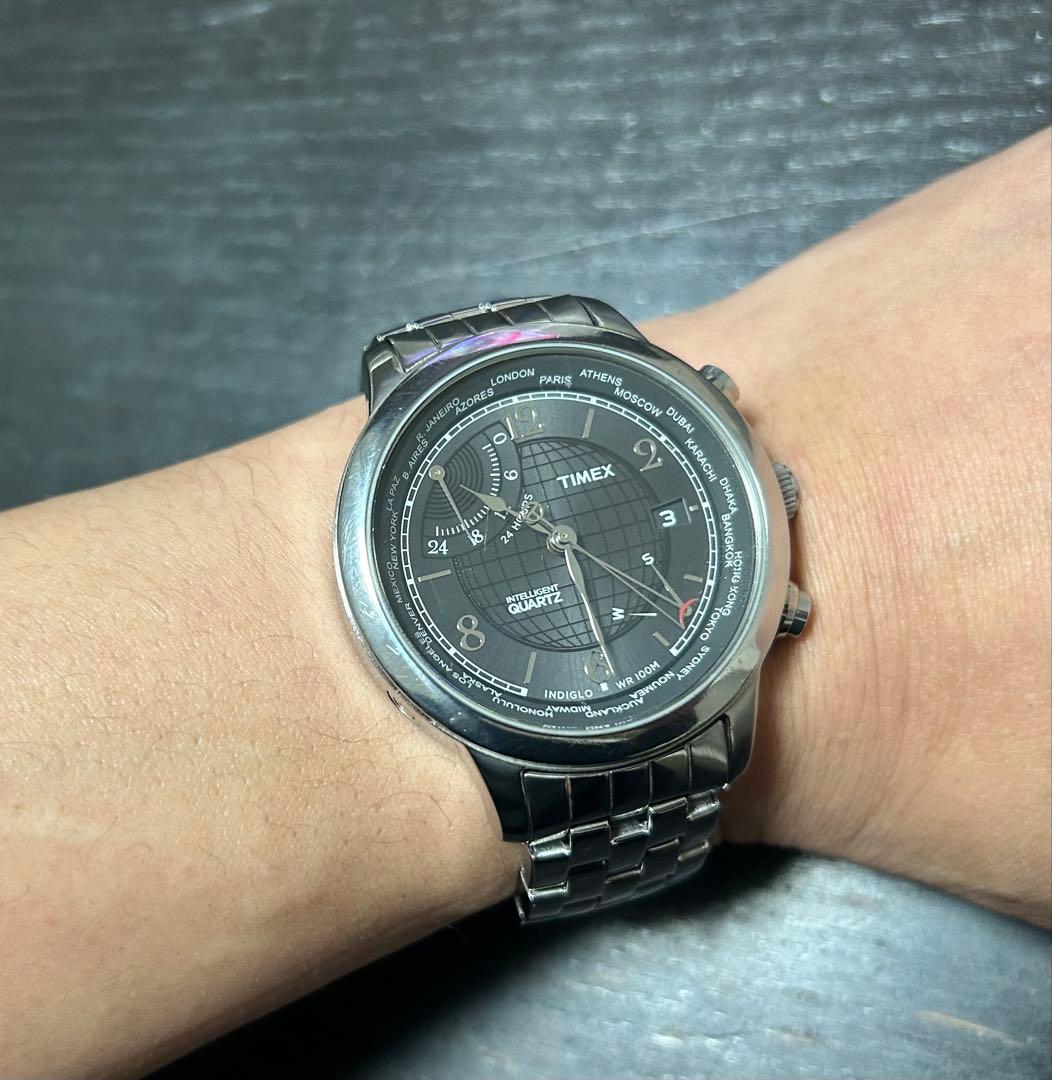 TIMEX INTELLIGENT WORLDTIME T2N610 Quartz Men's Watch — Japanese
