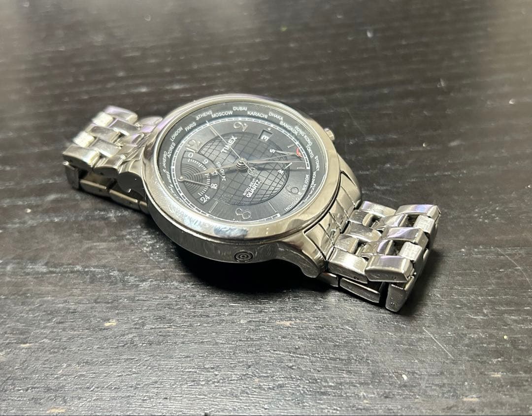 TIMEX INTELLIGENT WORLDTIME T2N610 Quartz Men's Watch — Japanese