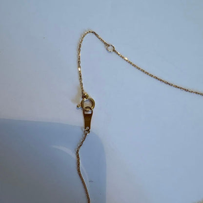 Agete Diamond Heart Necklace featuring 0.04ct diamond on 40.5cm K18 gold chain