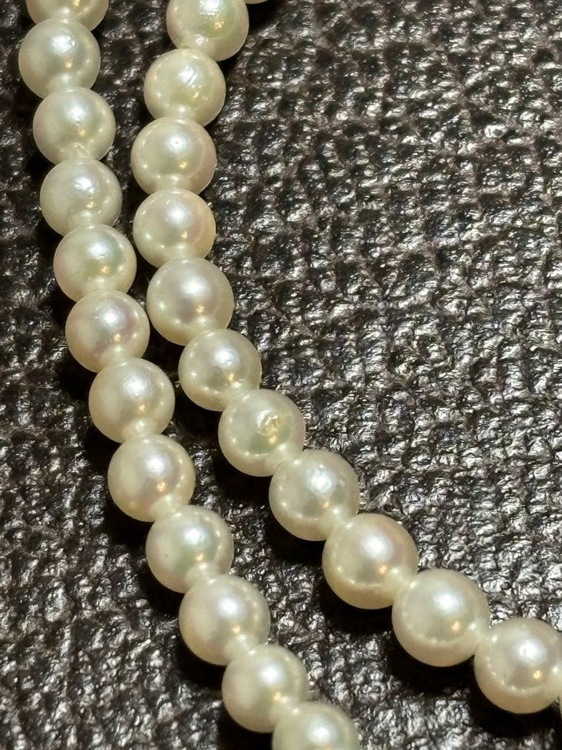 Tasaki Baby Pearl Necklace with white pearls on SV925 silver chain, 42cm length