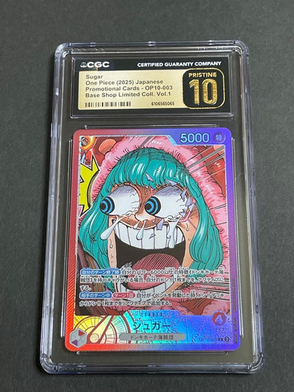 CGC 10 One Piece Sugar Limited Card Base Shop L — Japanese
