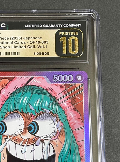 CGC 10 One Piece Sugar Limited Card Base Shop L — Japanese