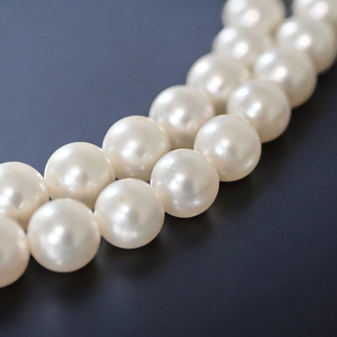 Highest grade Tasaki Akoya pearl necklace with 7.5mm round pearls and silver clasp