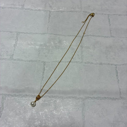 Mikimoto necklace featuring a single 7mm pearl gold pendant on adjustable 44cm K18 chain