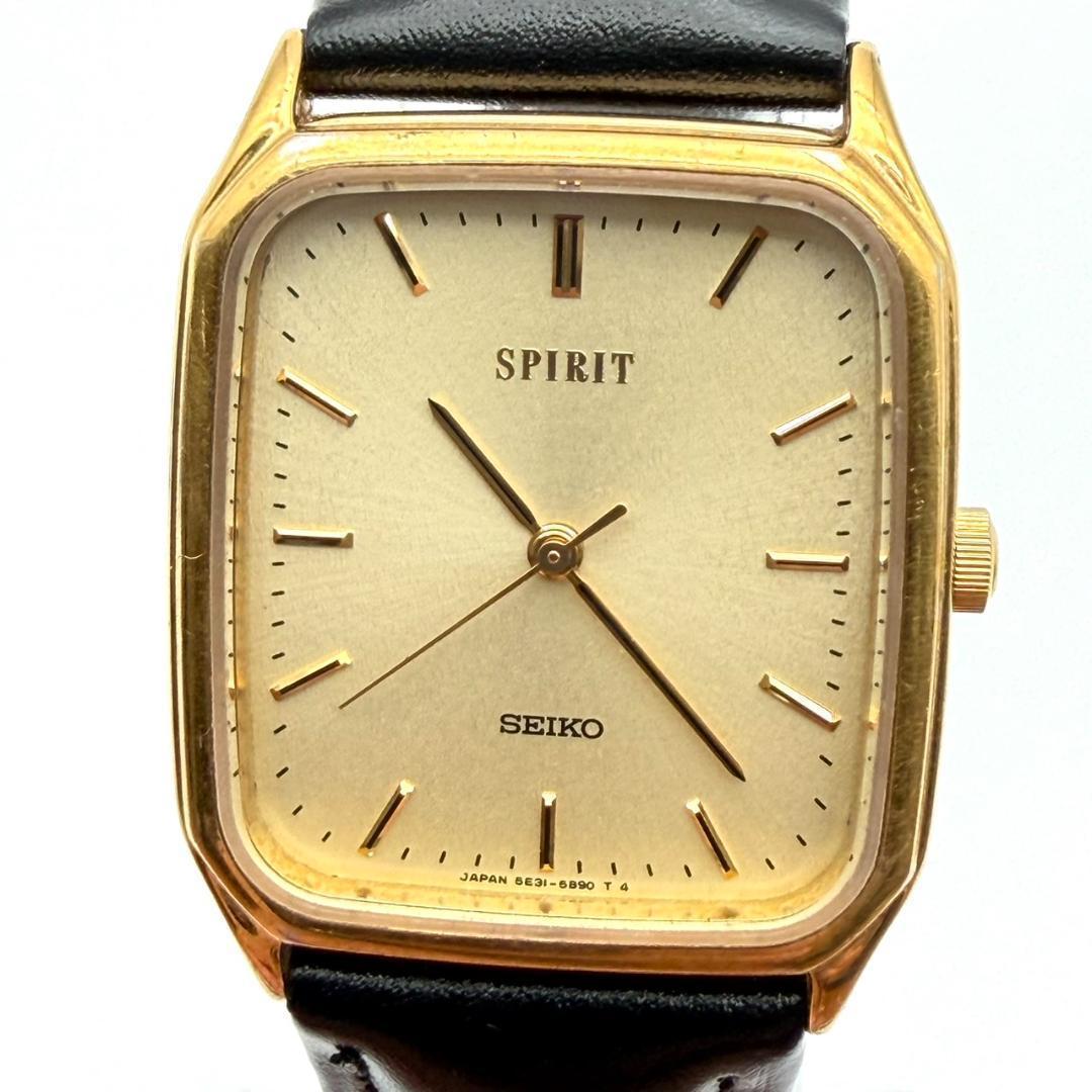 SEIKO SPIRIT SQ Gold Quartz Men's Watch — Japanese