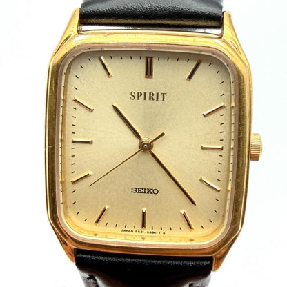 SEIKO SPIRIT SQ Gold Quartz Men's Watch — Japanese