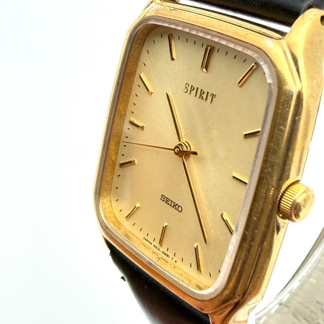 SEIKO SPIRIT SQ Gold Quartz Men's Watch — Japanese