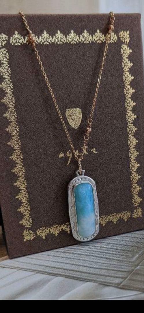 agete Larimar gemstone jewelry in new unused condition with elegant blue stone