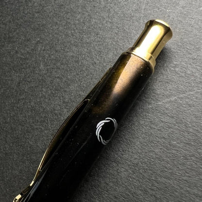 Vintage PILOT Cavalier Brown Tiger fountain pen with company logo, unused but opened, made in Japan