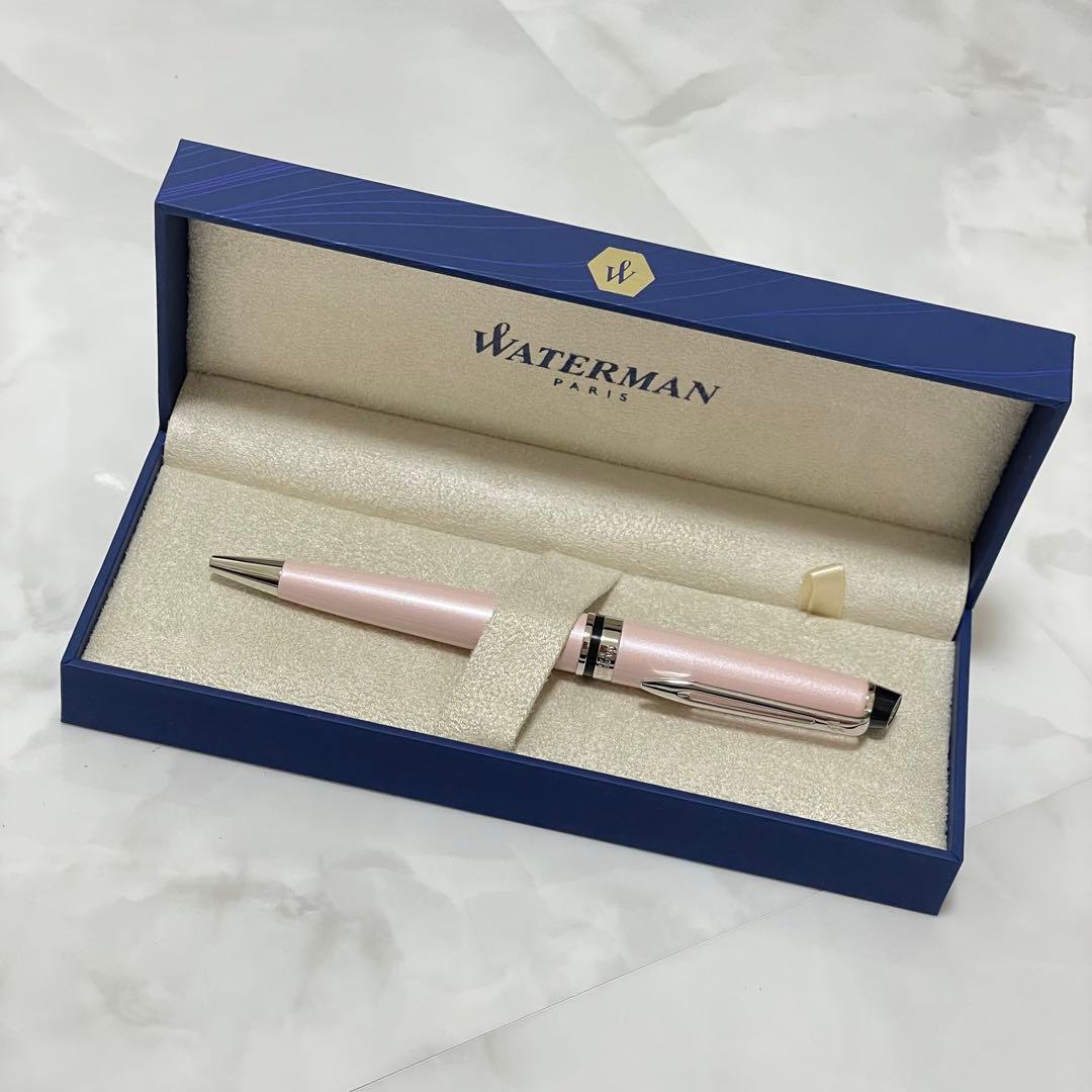 Waterman Expert Essential Rose Pink CT ballpoint pen with fine point in elegant gift packaging
