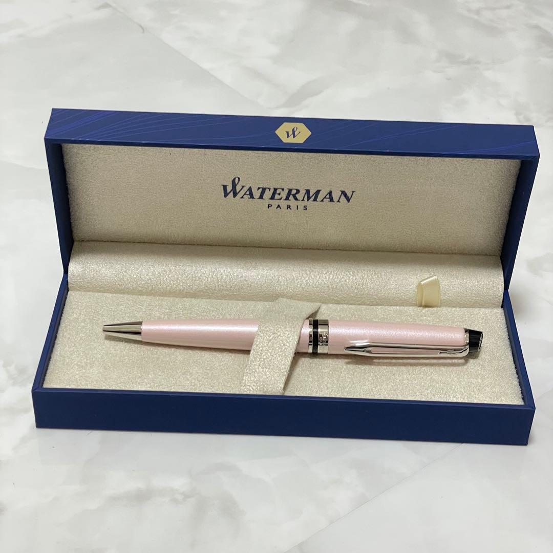 Waterman Expert Essential Rose Pink CT ballpoint pen with fine point in elegant gift packaging