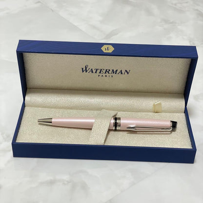 Waterman Expert Essential Rose Pink CT ballpoint pen with fine point in elegant gift packaging