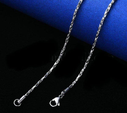 Silver Akoya pearl pendant with cubic zirconia on 42cm stainless steel chain shown on white background