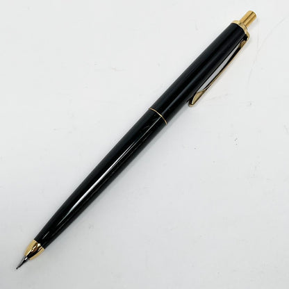 Pilot pen writing instrument set including fountain pen, ballpoint pen, and mechanical pencil with slight scratches