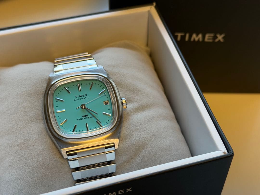 TIMEX 1983 PS Autosdate Blue Automatic Men's Watch — Japanese