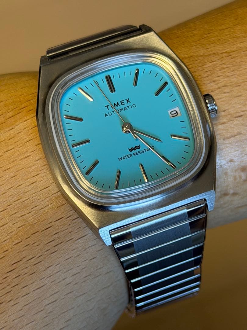 TIMEX 1983 PS Autosdate Blue Automatic Men's Watch — Japanese