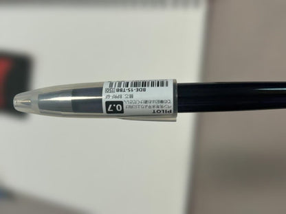 Four Pilot Desk Pens BDE-15 in discarded rare colors transparent purple, red, white, and black resin metal