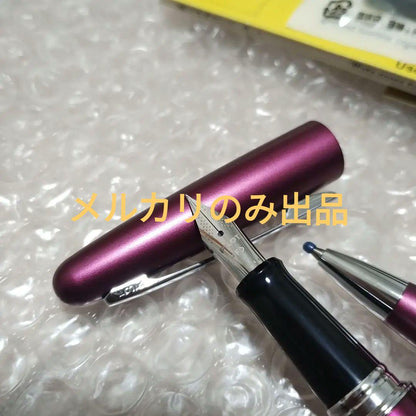 Kakuna Pilot Cocoon fine tip fountain pen and ballpoint pen set in Bordeaux resin with case and packaging