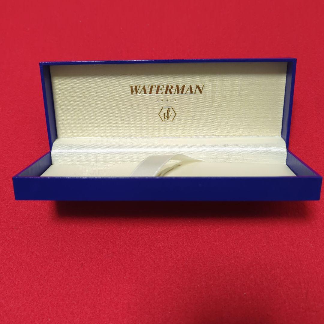 Waterman Expert Essential Pussy Blue GT ballpoint pen with blue resin body and gold trim shown with box and instructions