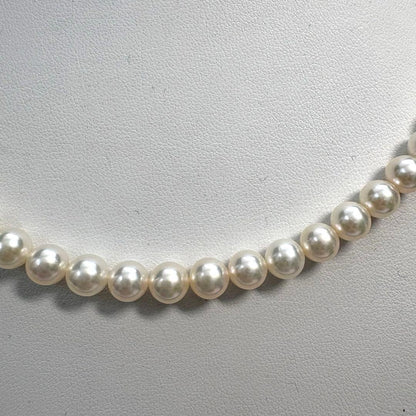 Mikimoto Akoya Pearl Necklace with 6-6.5mm pearls, 46cm length, displayed on a white background